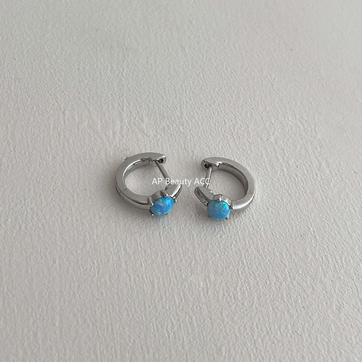 A관 - 티타늄 스틸 오팔 링형 일자침 귀걸이 [EH-4089] 25.10-4