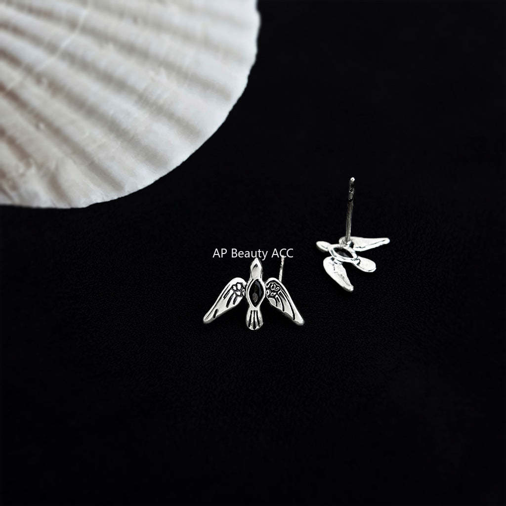 C관 - 큐빅 새 디자인 925 은침 귀걸이 [5929] 25.04-4