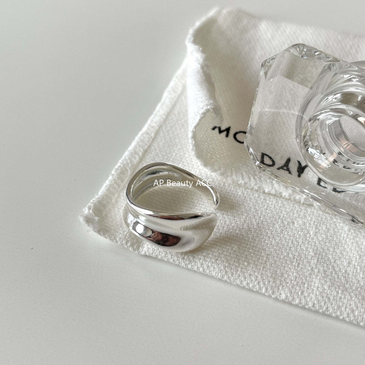 F관 - 925 실버 비정형 볼드 오픈 반지 [J1107] 25.12-1