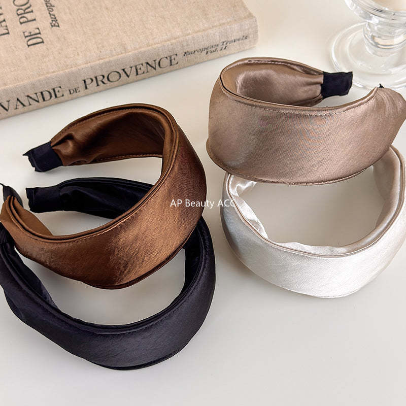 E관 - 새틴 패브릭 와이드 머리띠 [27515] 25.09-4