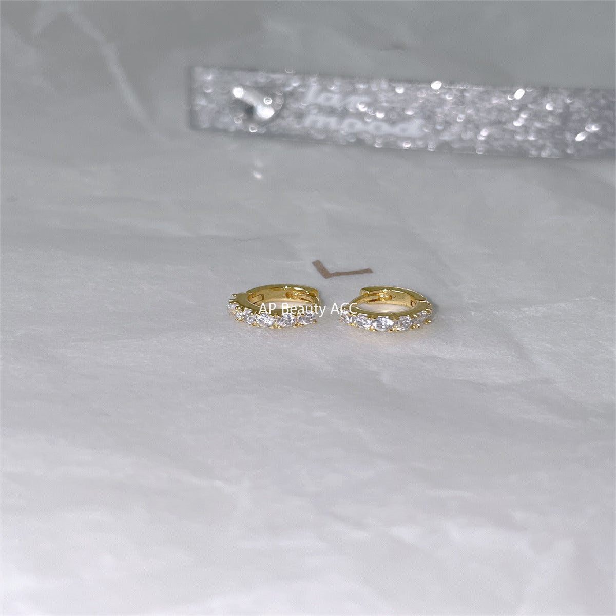 A관 - 925 실버 심플 미니 큐빅 링 귀걸이 [EH-4209] 25.10-3