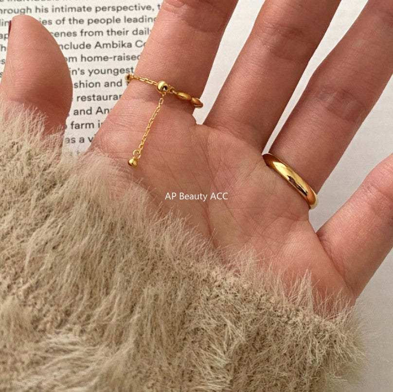 F관 - 925 실버 올리브 비즈 반지 [J1621] 25.12-1