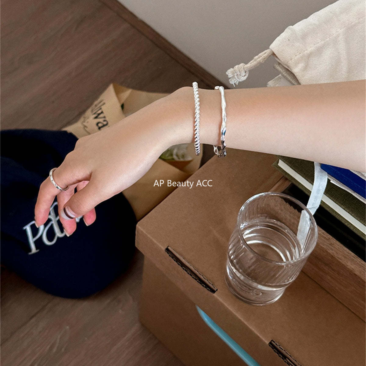 A관 - 불규칙 파도 모양 꼬임 오픈형 팔찌 [SL-483] 25.09-4