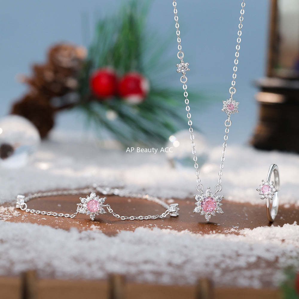 B관 - 999 실버 눈꽃 큐빅 목걸이 반지 팔찌 [YC0938N_1 YC3199R_1 YC4059SL_1] 25.12-3