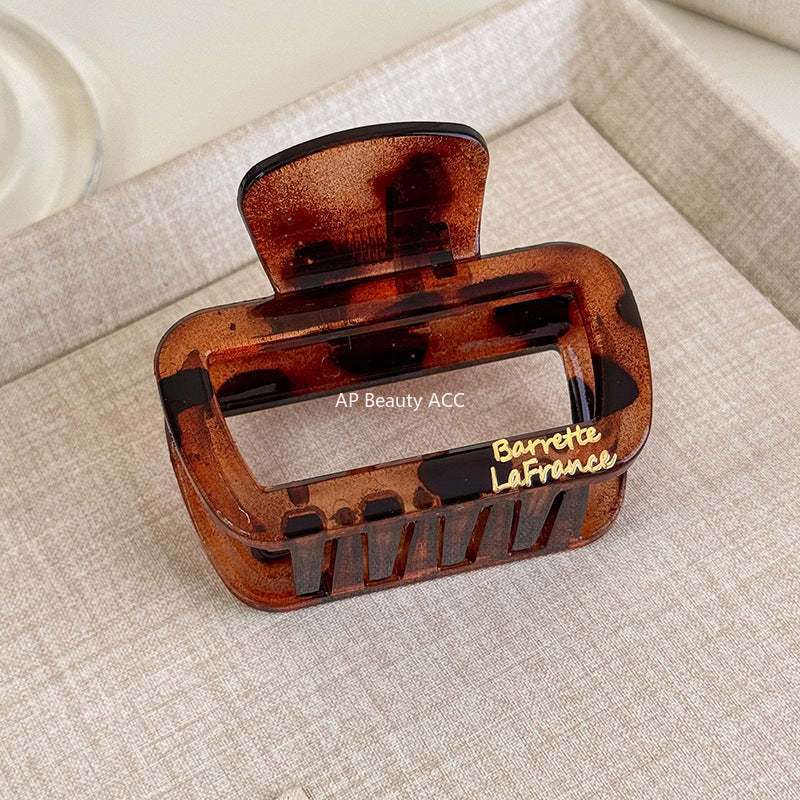 E관 - 골드 레터링 투명 사각형 집게핀 [27491] 25.09-4