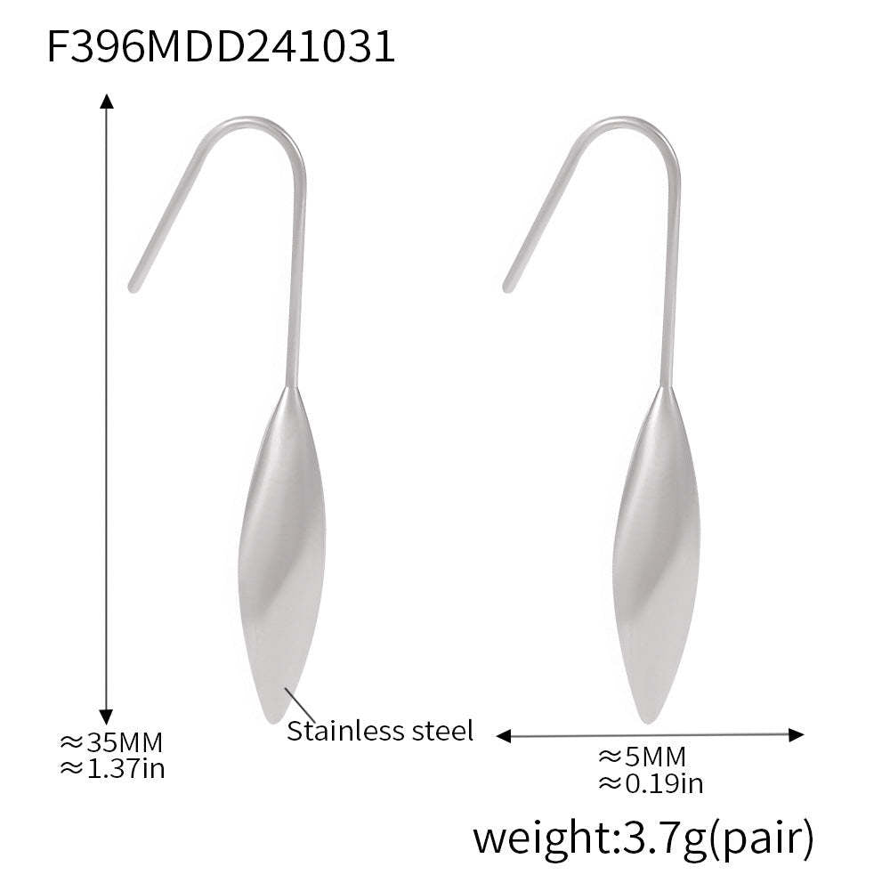 D관 - 물방울 후크 미니멀 디자인 스테인리스 스틸 18K 도금 귀걸이 [F396] 24.11-2