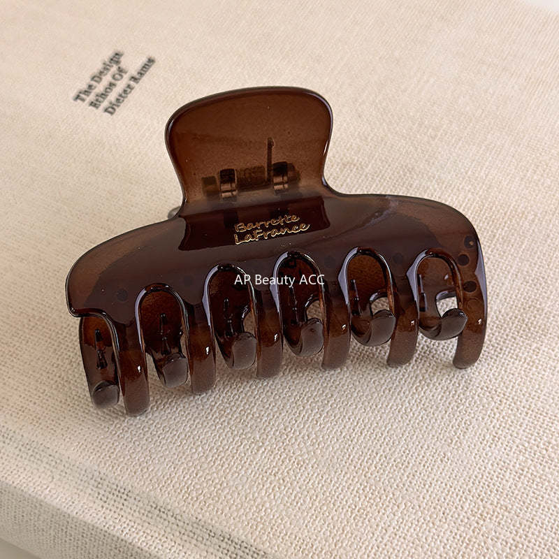 E관 - 골드 레터링 투명 사각형 집게핀 [27491] 25.09-4