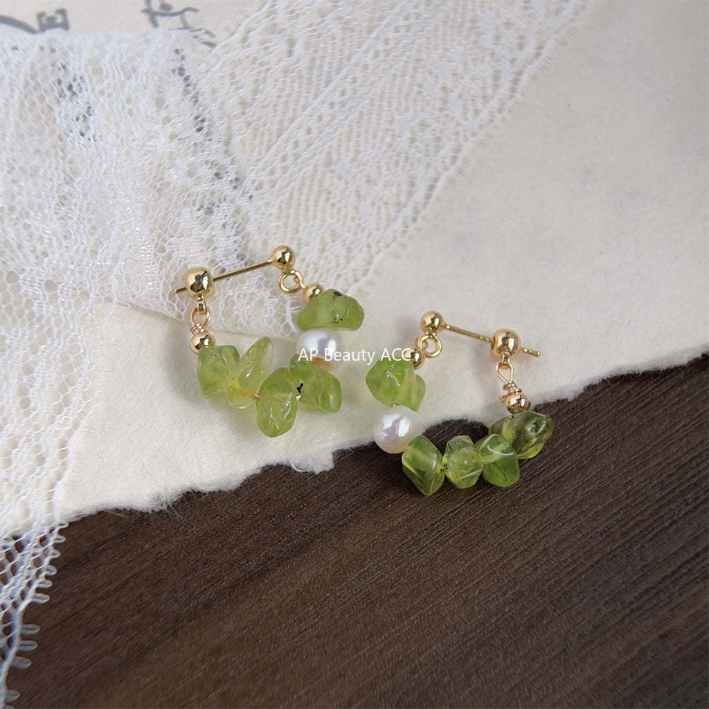 C관 - 14K 도금 포레스트 담수 진주 천연석 2024 신상 귀걸이 [3932-3935] 24.05-2