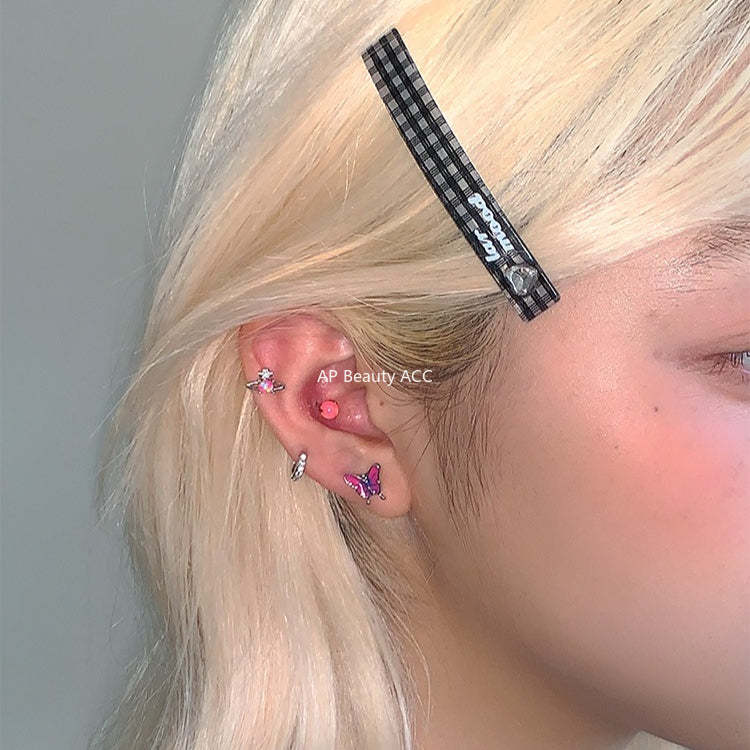 A관 - 925 은침 나비 디자인 피어싱 귀걸이 [EH-4126] 25.10-5