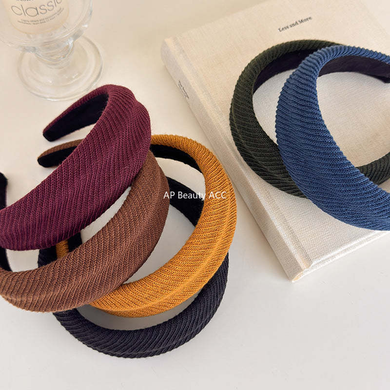 E관 - 컬러 니트 울 스펀지 머리띠 [27502] 25.09-4