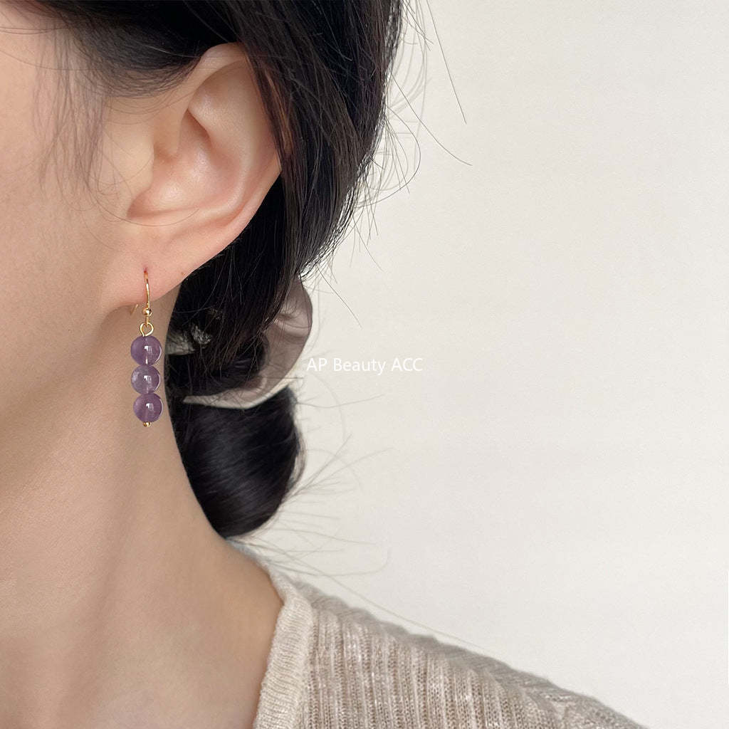 C관 - 라벤더 보석 2024 신상 핸드메이드 귀걸이 [3800] 24.05-2