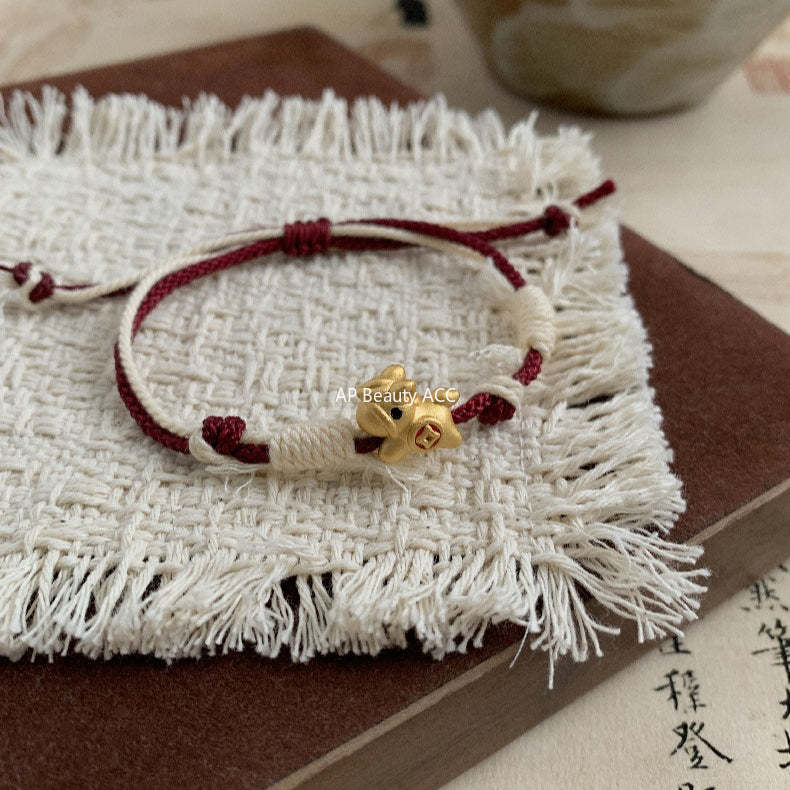 A관 - 999 실버 코인 말 말띠 펜던트 스트랩 팔찌 [1631] 25.12-3