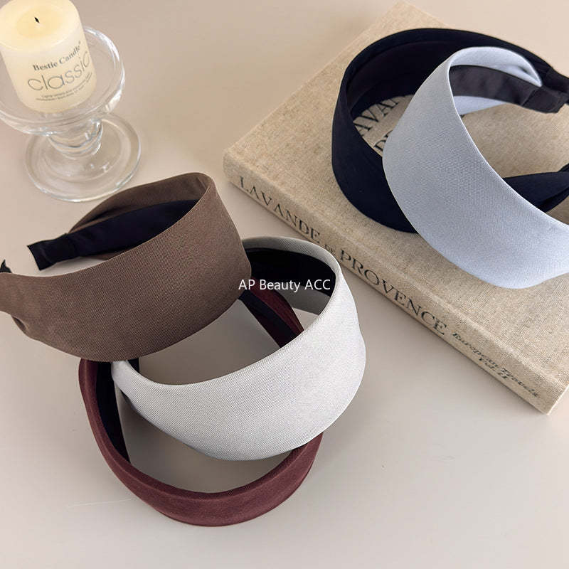 E관 - 톤다운 단색 와이드 볼륨 머리띠 [27593] 25.10-4