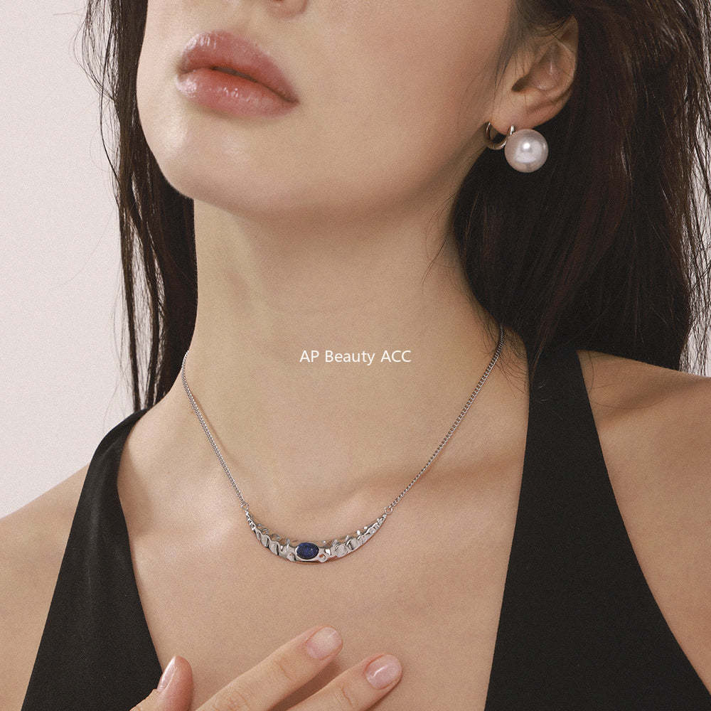 D관 - 초승달 비즈 레이어 목걸이 진주 귀걸이 [P1178-P2007-F1449] 25.02-3