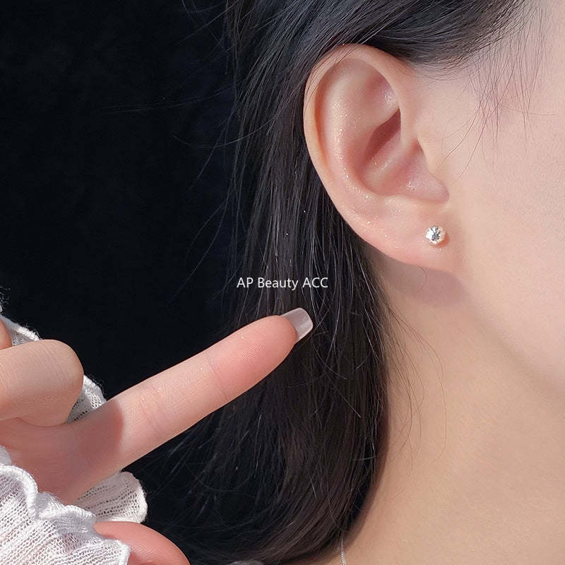 B관 - 925 실버 카빙 세로 패턴 귀걸이 [YC3024E_2] 24.10-4