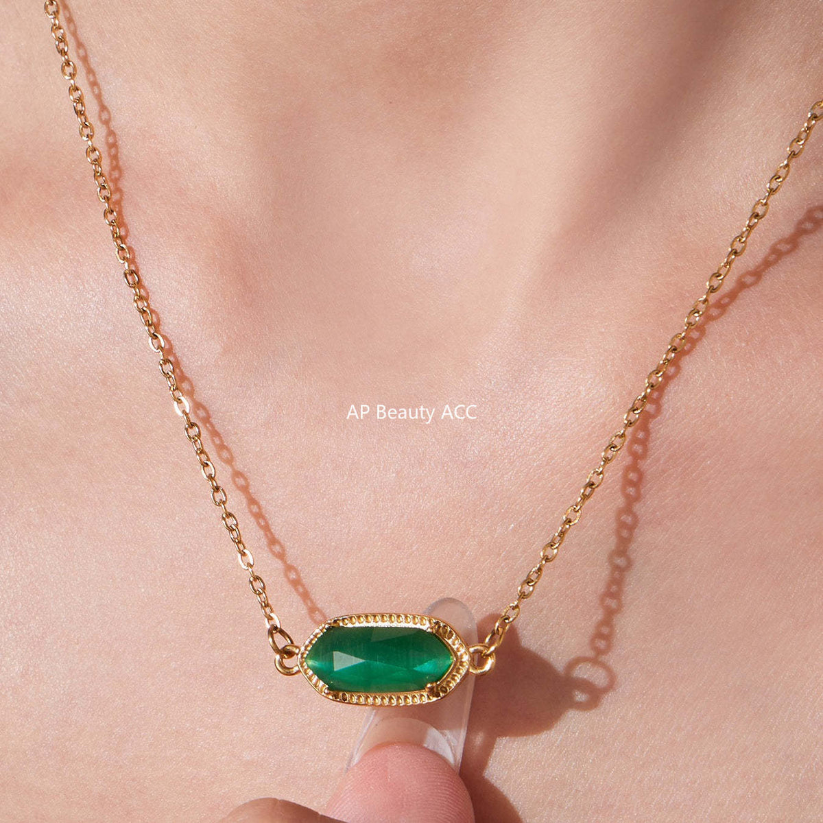 D관 - 스테인리스 스틸 크리스탈 큐브 플라워 큐빅 펜던트 목걸이 팔찌 [TXP453] 25.10-4