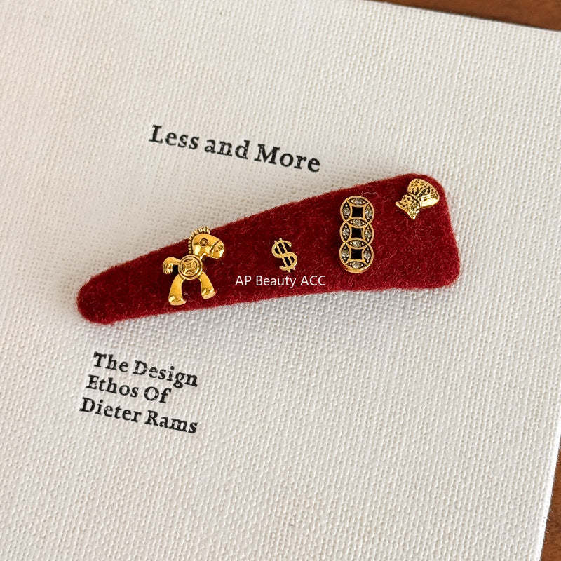 E관 - 레드 말 별 코인 삼각형 헤어핀 [27821] 25.12-3