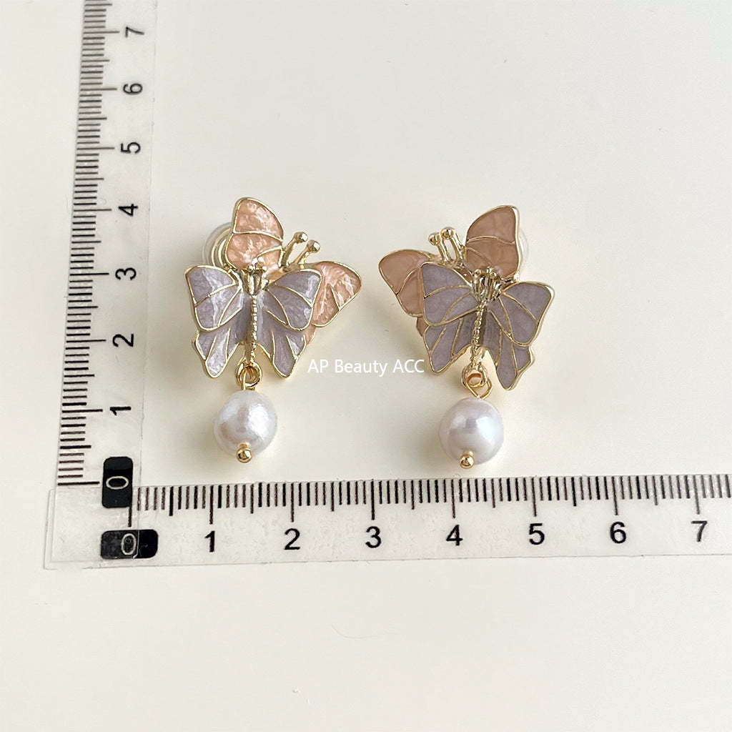 C관 - 담수 진주 골드 도금 나선형 이어커프 귀걸이 [EJ0203P] 25.02-3