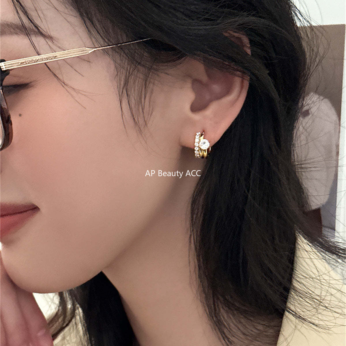 A관 - 925 은침 큐빅 빈티지 링형 귀걸이 [EH-3594] 25.05-5