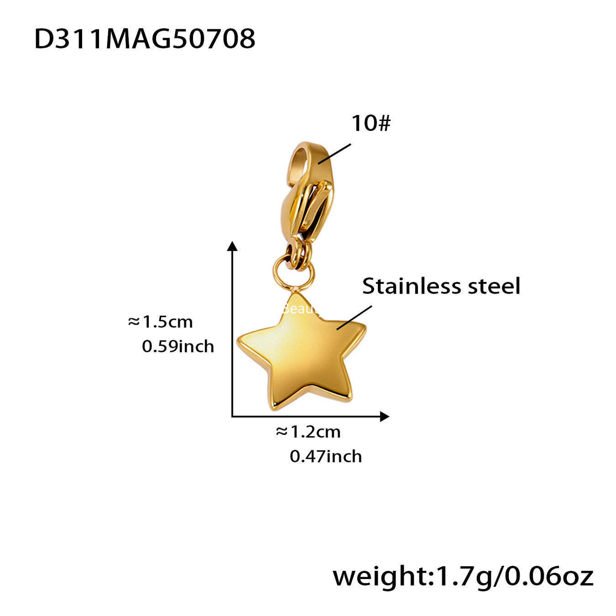 D관 - 스테인리스 스틸 DIY 다중 펜던트 팔찌 목걸이 [E670] 25.09-4