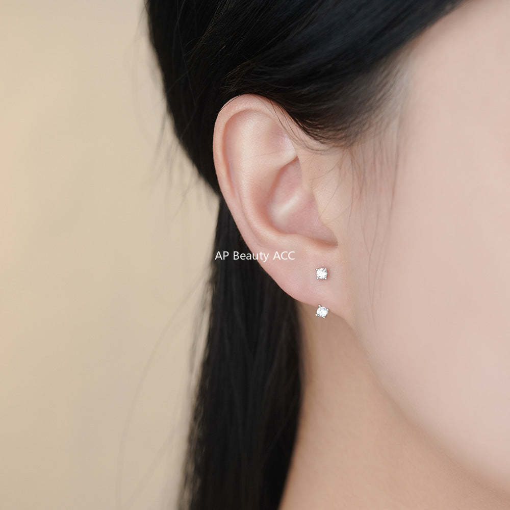 B관 - 999 실버 큐빅 투웨이 착용 귀걸이 [YC4580E_1] 25.11-4