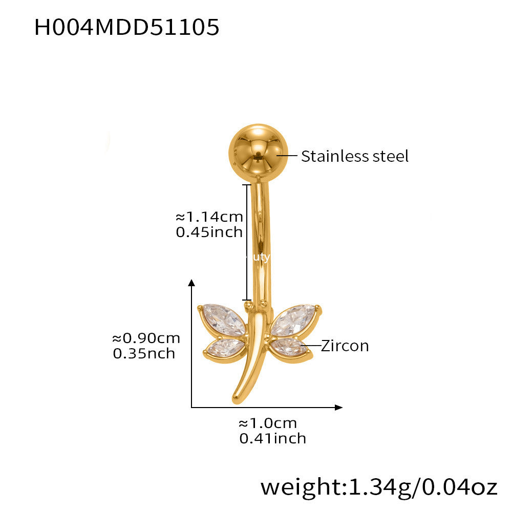 D관 - 스테인리스 큐빅 나비 하트 체리 물방울 18K 도금 피어싱 귀걸이 [H001] 25.11-2