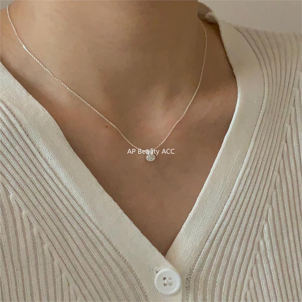 F관 - 925 실버 토끼 큐빅 목걸이 [B1265] 24.04-2