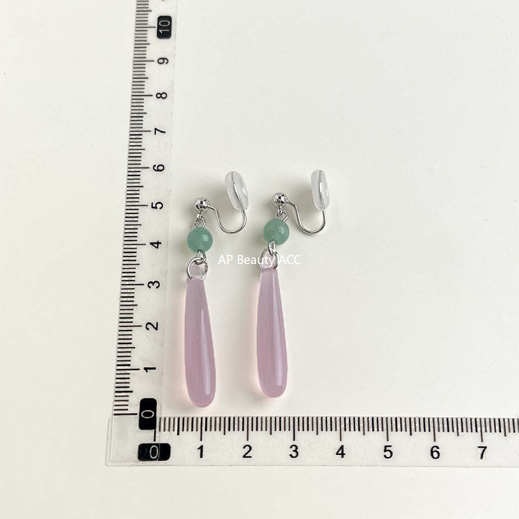 C관 - 큐빅 레진 진주 무피어싱 나선형 이어커프 귀걸이 [EJ0203F] 25.02-3