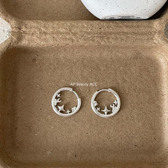 A관 - 샌딩 텍스처 별 디자인 링 귀걸이 [EH-4271] 25.11-4