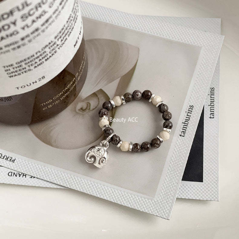 A관 - 클로버 십자가 하트 코끼리 미니 펜던트 925실버 비즈 반지 [RC] 25.11-4