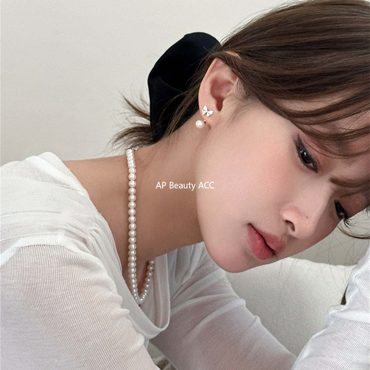 A관 - 925 은침 리본 진주 귀걸이 [EH-3727] 25.06-4