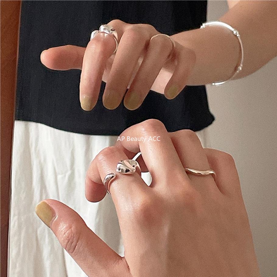 F관 - 925 실버 변형 하트 오픈형 반지 [J1809] 25.09-4