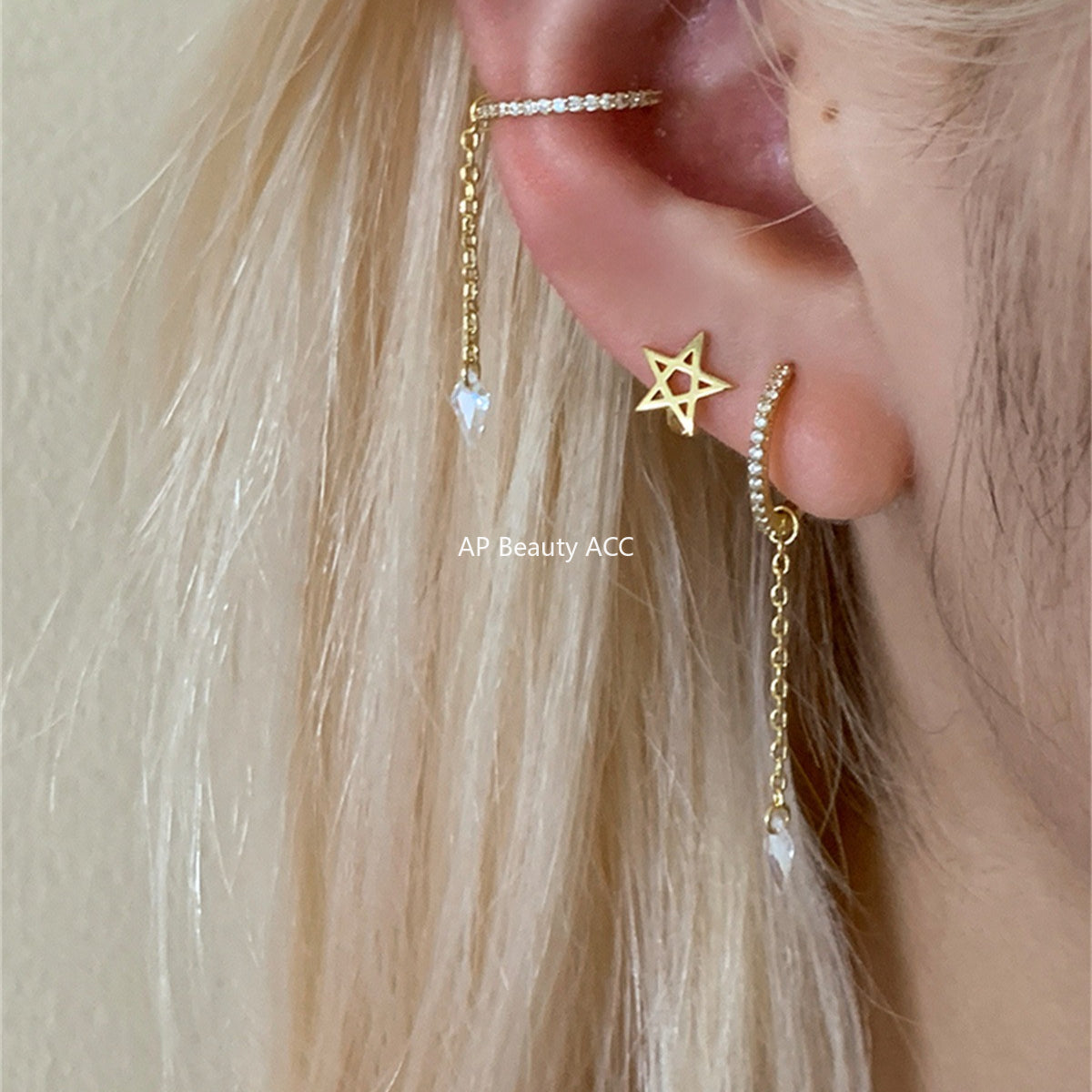 A관 - 925 은침 마름모 드롭 큐빅 디자인 귀걸이 [EH-4181] 25.10-3