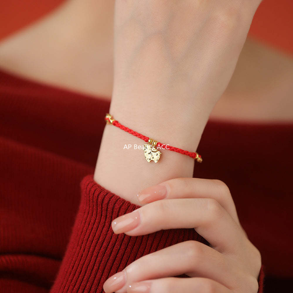 B관 - 925 실버 말 코인 펜던트 스트랩 팔찌 [YC4382SL_1] 25.12-2