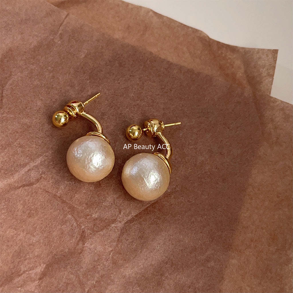 C관 - 진 코튼펄 고급스러운 14K 도금 두 가지 스타일 귀걸이 [3888-3889] 24.06-4