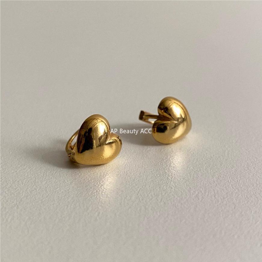 F관 - 925 실버 하트 후프 귀걸이 [C1088] 25.10-4