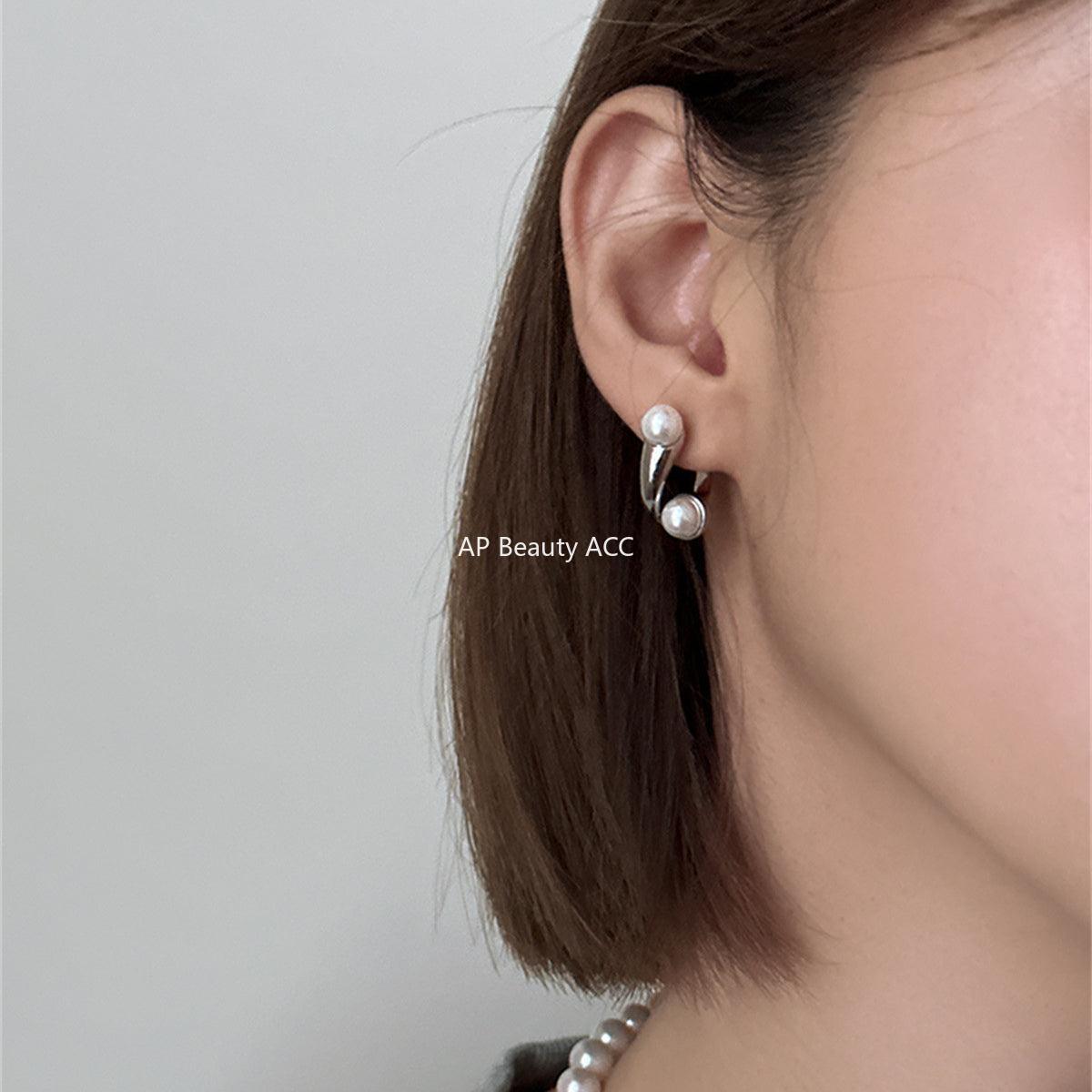 A관 - 빈티지 진주 가을·겨울 은침 귀걸이 [EH-2609] 24.03-2