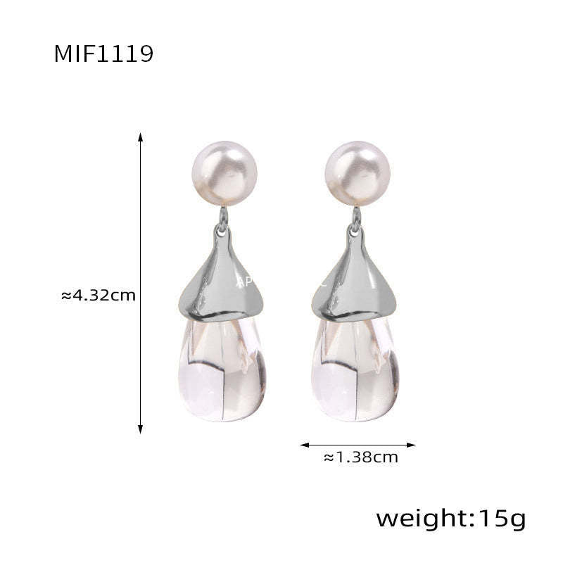 D관 - 스테인리스 스틸 캔디 컬러풀 레진 귀걸이 [F854] 24.12-4