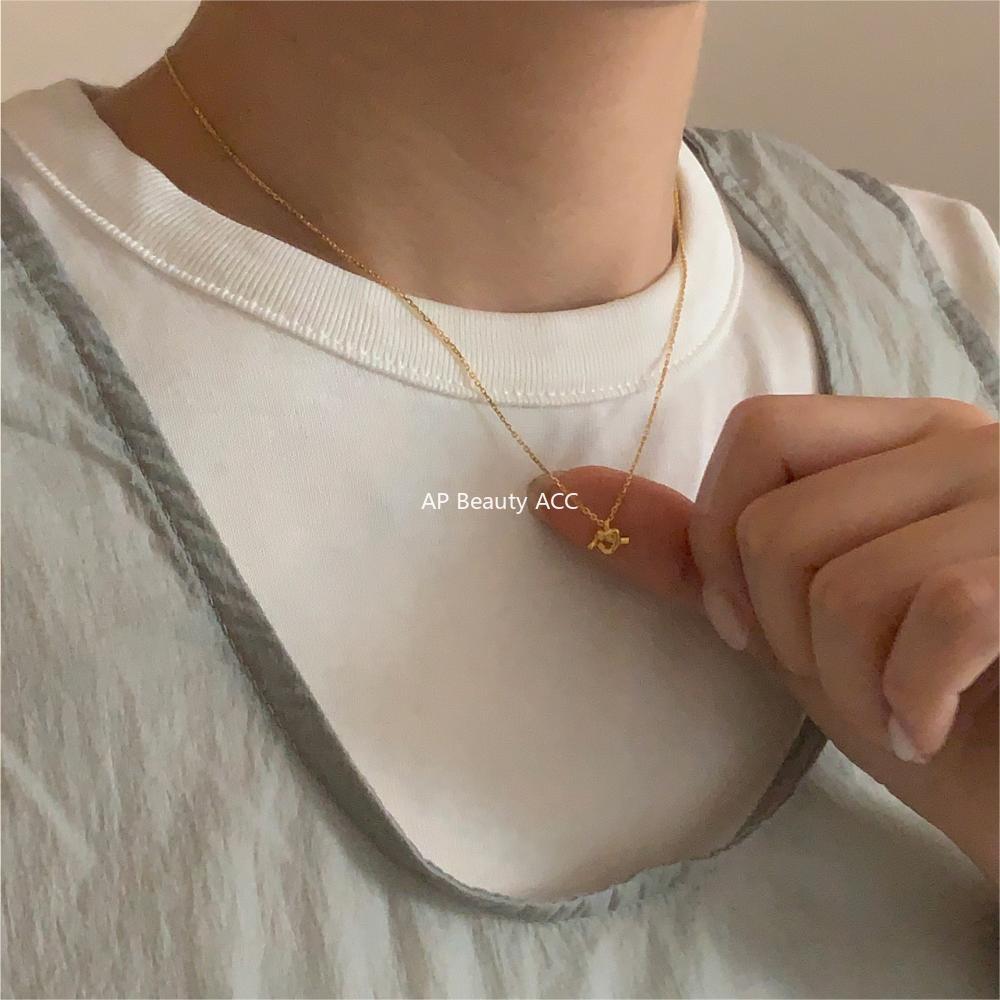 F관 - 925 실버 매듭 하트 키 목걸이 [B1319] 24.08-5