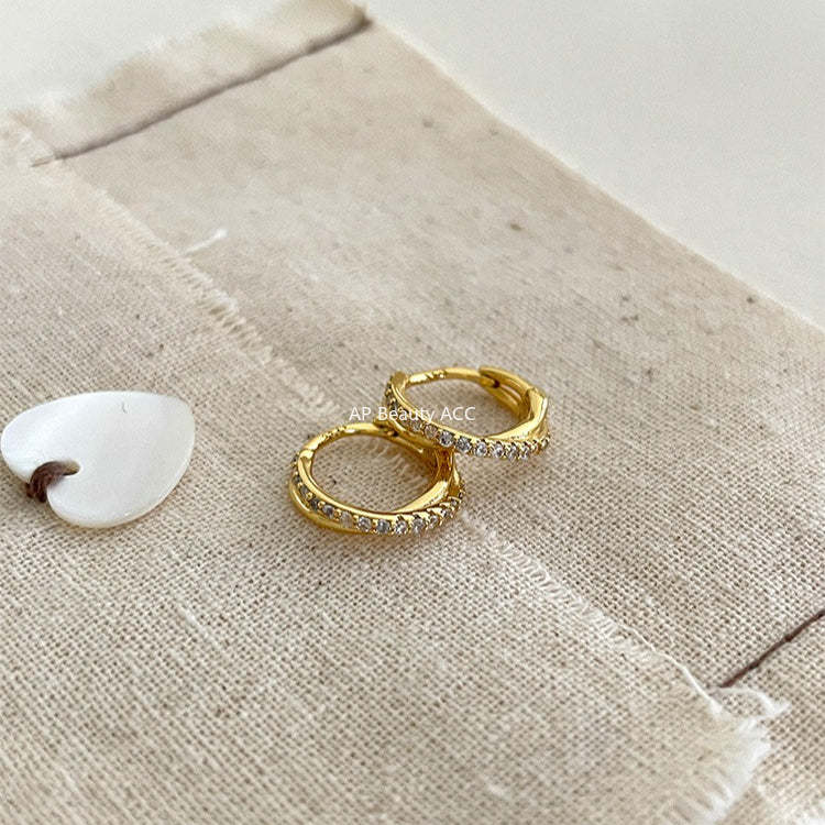 A관 - 925 은침 뫼비우스 큐빅 링 귀걸이 [EH-4132] 25.10-5