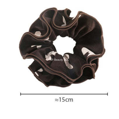 E관 - 벨벳 나비 패턴 더블 레이어 대형 곱창 헤어밴드 [27695] 25.11-3