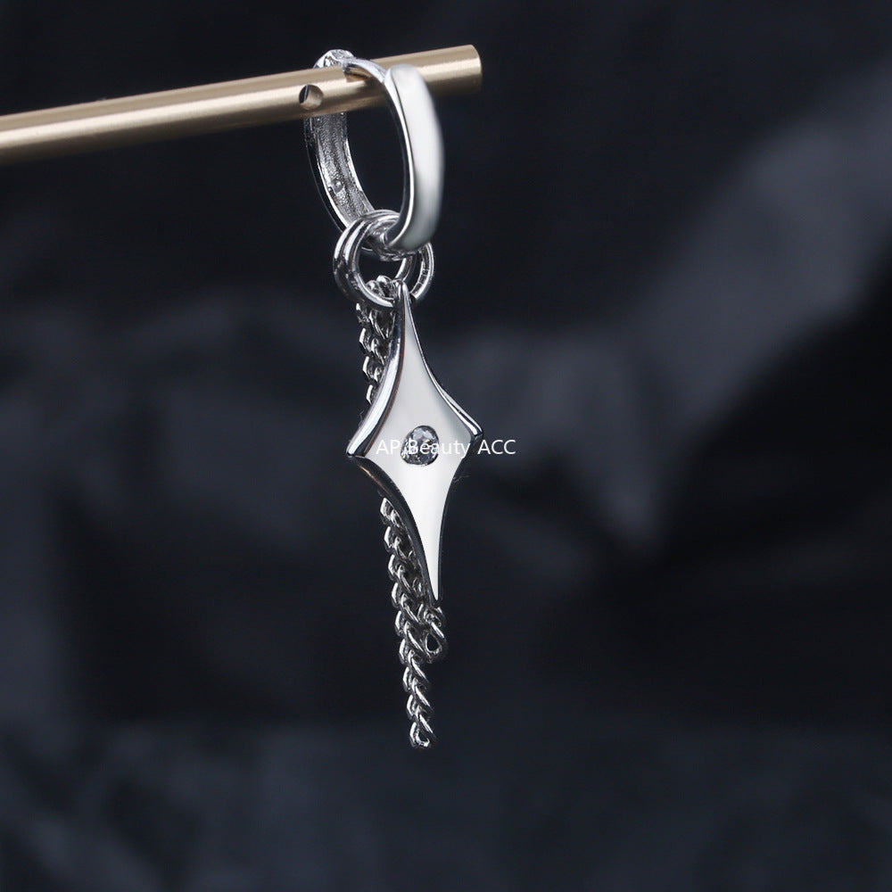 G관 - 큐빅 별 드롭 디자인 링 귀걸이 [ER859] 25.10-1