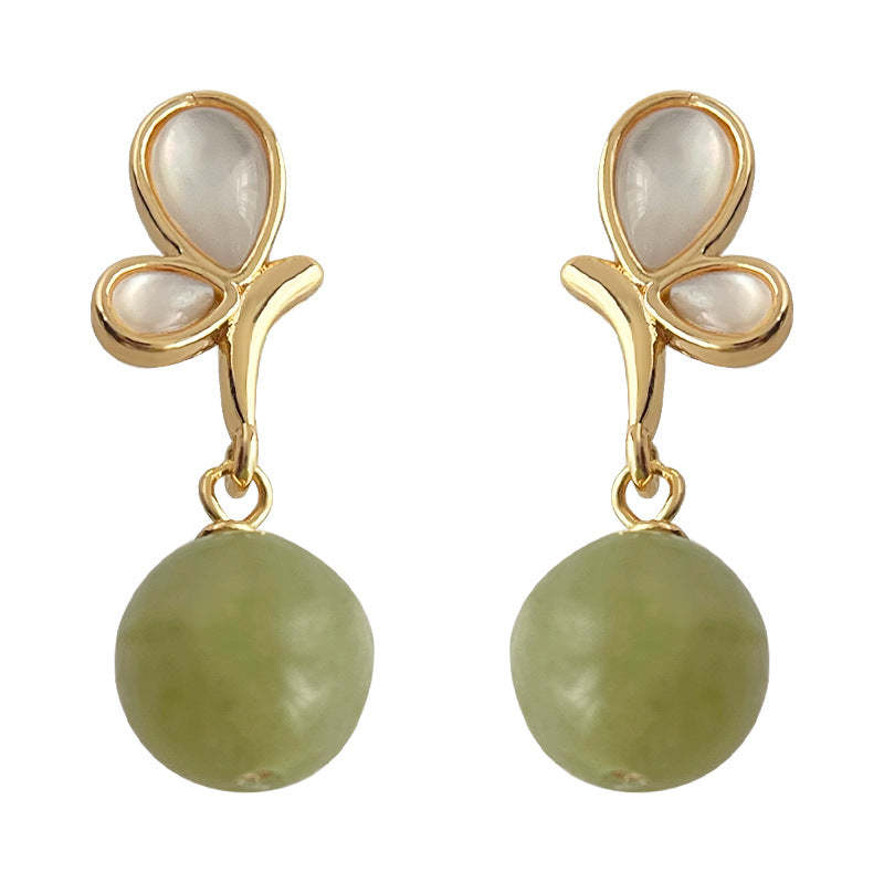 C관 - 자연석 진주 합성 터키석 핸드메이드 14K 도금 귀걸이 [4305] 24.06-2