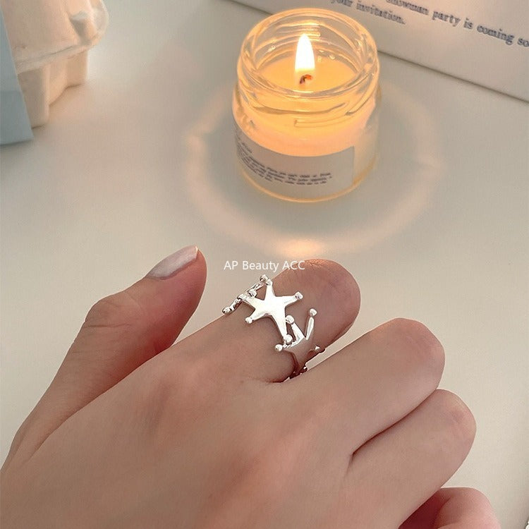 A관 - 925 실버 유니크 별 디자인 반지 [JZ-0716] 25.11-1