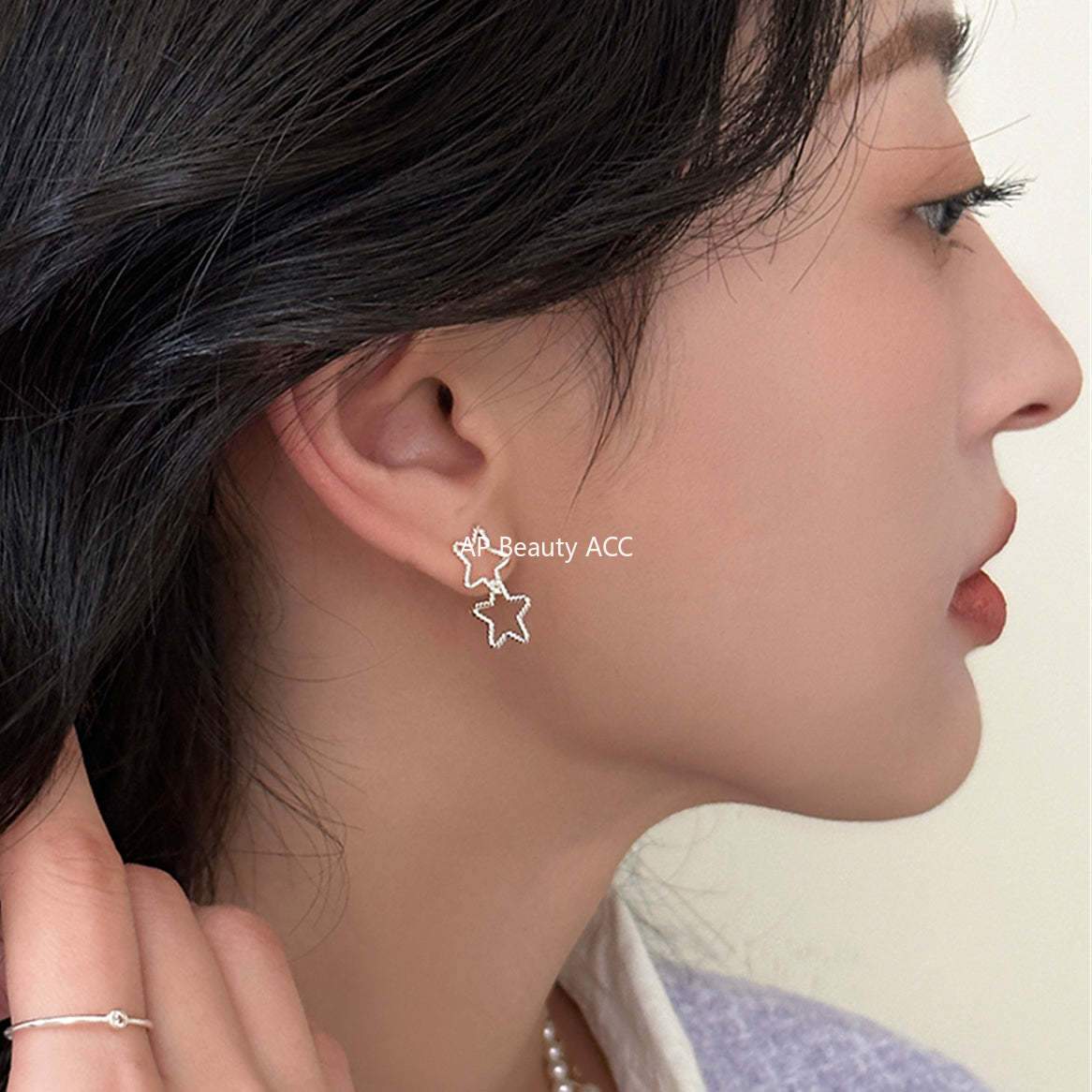 A관 - 빈티지 펀칭 별 은침 귀걸이 [EH-3597] 25.05-1