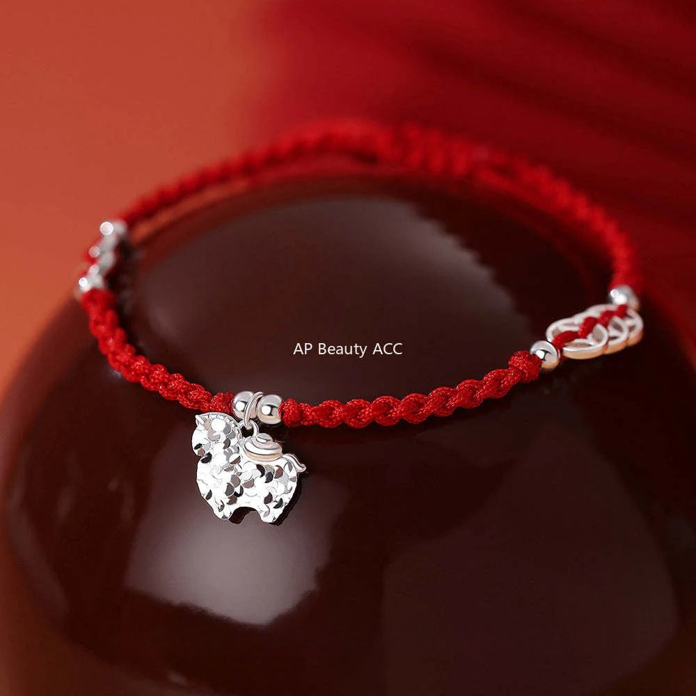 B관 - 925 실버 말 코인 펜던트 스트랩 팔찌 [YC4382SL_1] 25.12-2