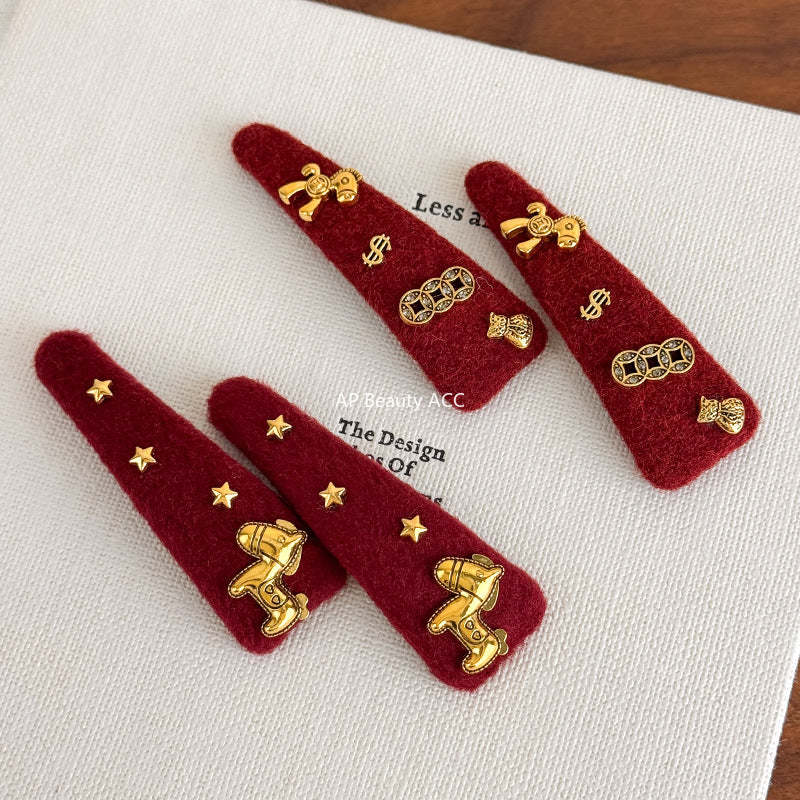 E관 - 레드 말 별 코인 삼각형 헤어핀 [27821] 25.12-3