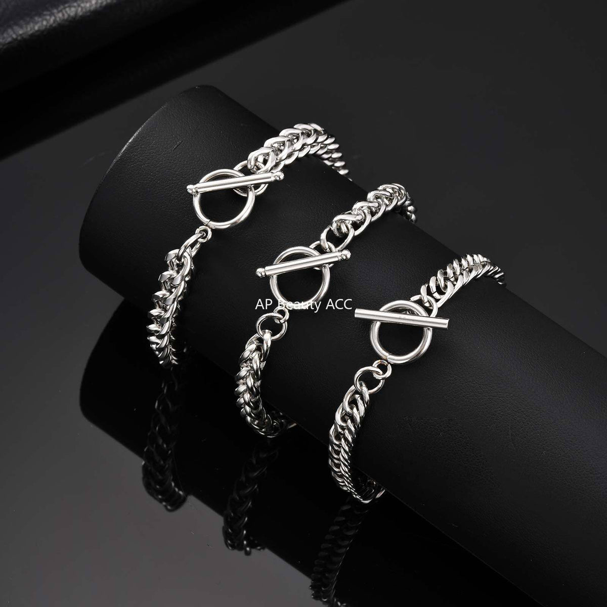 G관 - 스테인리스 스틸 체인 OT 고리 팔찌 [BR-1749] 25.12-1