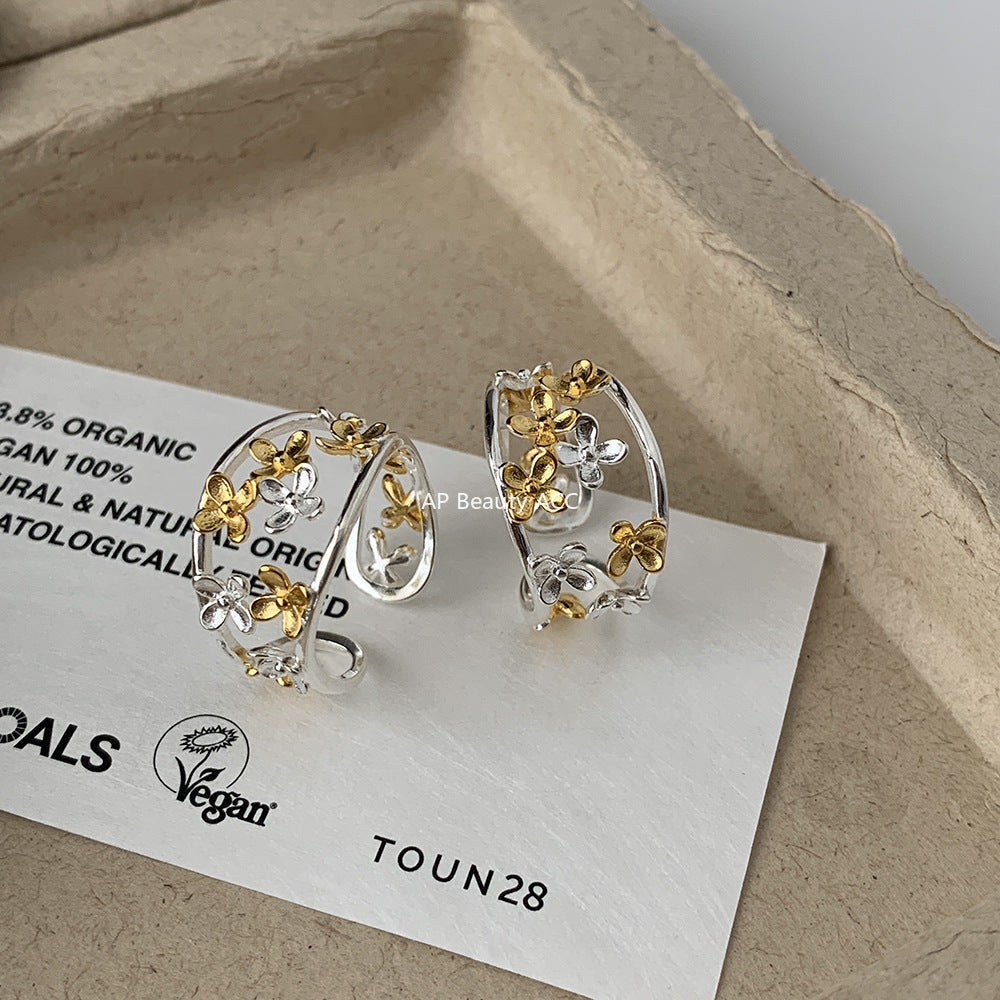 A관 - 925 실버 플라워 오픈형 반지 [JA73] 25.10-2