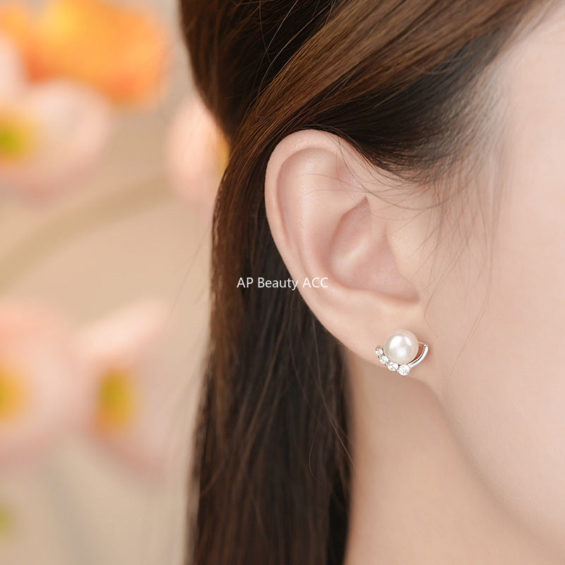 B관 - 999 실버 진주 큐빅 펜던트 목걸이 귀걸이 [YC0812N_1 YC6405E_1] 25.11-1